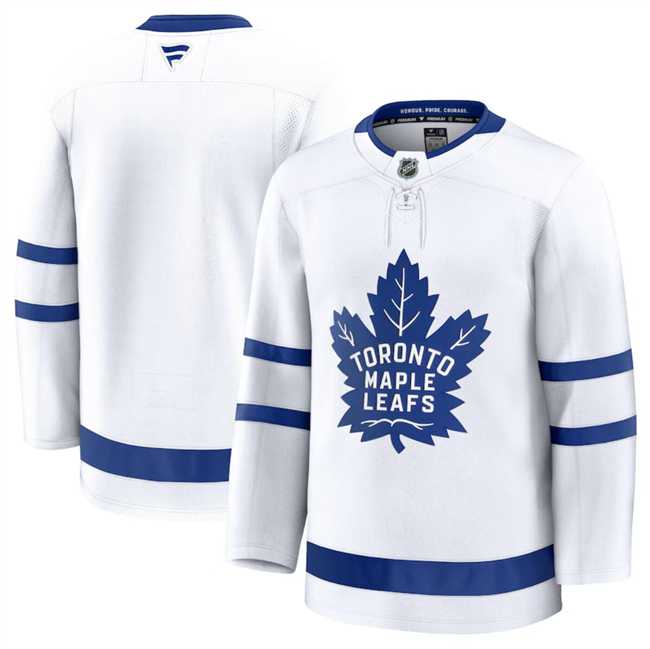 Men%27s Toronto Maple Leafs Blank White 2024-25 Away Stitched Hockey Jersey Dzhi